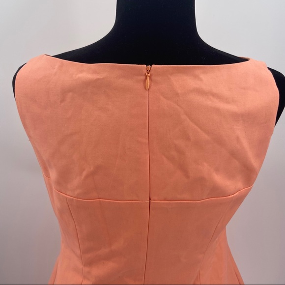 Sinclair 10 Tangerine Orange Sleeveless Dress - Picture 5 of 9